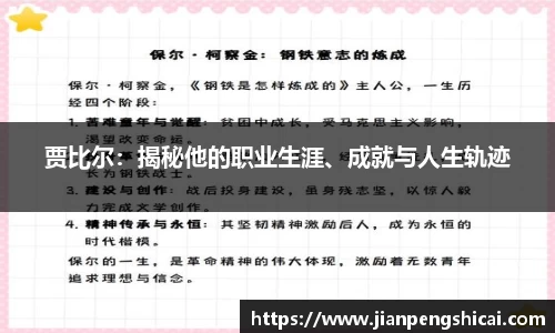 贾比尔：揭秘他的职业生涯、成就与人生轨迹